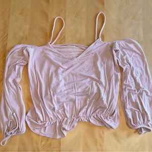 American Eagle pink off the shoulder top